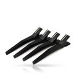 Clipsuri de par din silicon - ROVRA - set 4 bucati - Negru