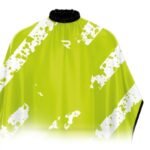 Pelerina coafor/frizerie - ROVRA - Splash - Alb/Verde - imagine 2