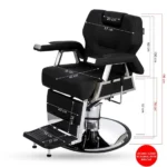 Scaun frizerie - MENOSER - Florida - Negru - imagine 13