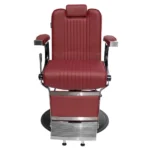 Scaun frizerie - MENOSER - New York - Rosu - imagine 3