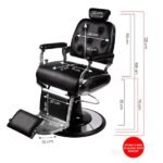 Scaun frizerie - MENOSER - Santa Fe - Negru - imagine 2