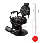 Scaun frizerie - MENOSER - Cordoba - Negru - imagine 8