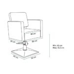 Scaun pentru coafor - MIRPLAY - CHRISTY - imagine 3