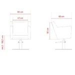 Scaun pentru coafor - MIRPLAY - ANOUK B R - imagine 2