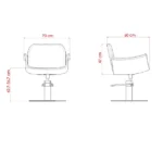 Scaun pentru coafor - MIRPLAY - HYDRA B BR - imagine 2