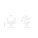 Scaun pentru coafor - MIRPLAY - LYRA B BF - imagine 2