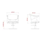 Scaun pentru coafor - MIRPLAY - LYRA B BR - imagine 2