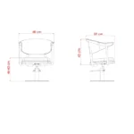 Scaun pentru coafor - MIRPLAY - LYRA BE BR - imagine 2