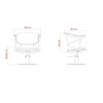 Scaun pentru coafor - MIRPLAY - LYRA BE R - imagine 2