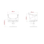 Scaun pentru coafor - MIRPLAY - LYRA BE S - imagine 2