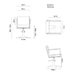 Scaun pentru coafor - MIRPLAY - OCEAN B BF - imagine 2