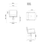 Scaun pentru coafor - MIRPLAY - OCEAN B BR - imagine 2