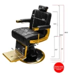 Scaun frizerie - MENOSER - Rio - Negru - imagine 7