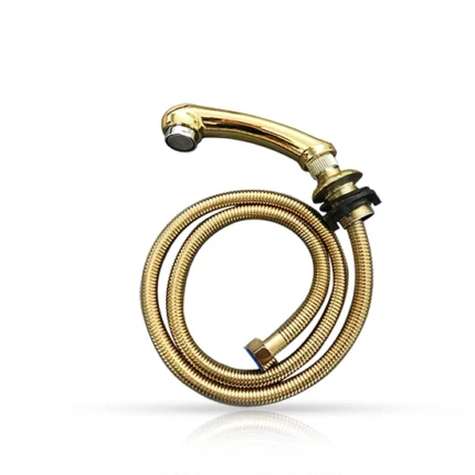 Furtun + para dus scafa frizerie - MENOSER - 703G - Auriu