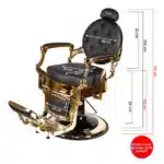 Scaun frizerie - Miami - Negru - imagine 2