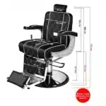 Scaun frizerie - MENOSER - Boston - Negru - imagine 2