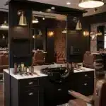 Mobilier Frizerie / Barber Shop - MENOSER - ALICANTE MSR-P006 cu chiuveta - imagine 2