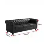 Canapea MENOSER - Frizerie / Coafor / Vigo - WS - 05 - Black - imagine 2
