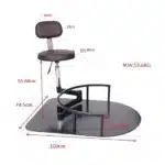 Scaun frizerie rotativ - MENOSER - LE - 02 - imagine 2